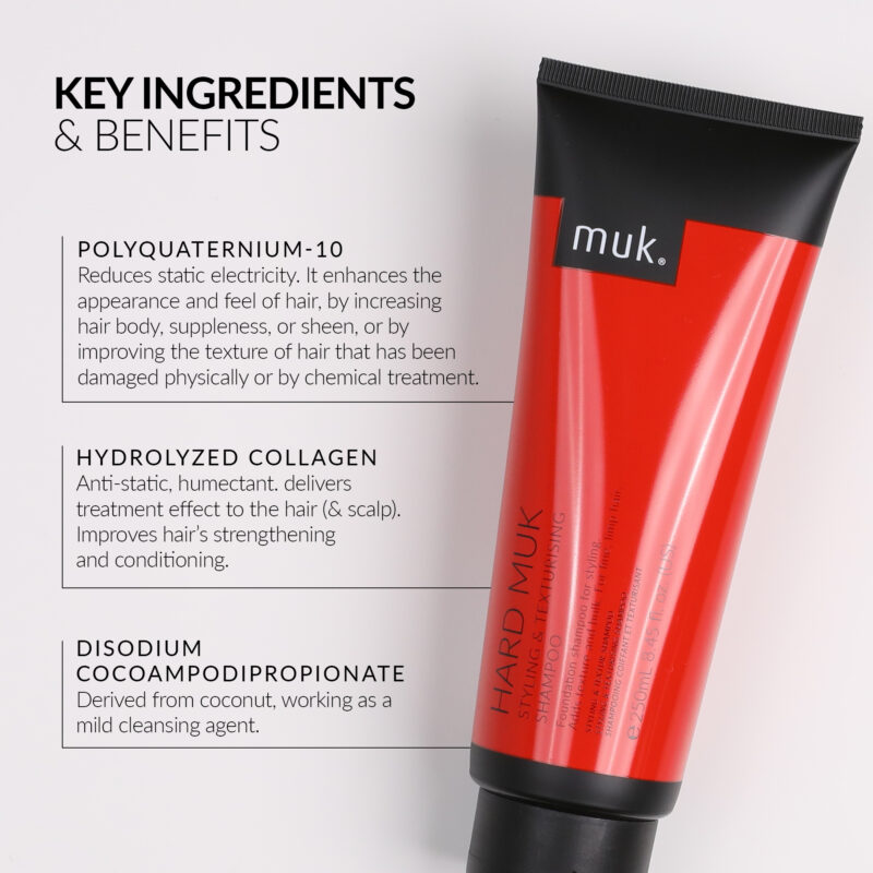 Hard muk Styling & Texturising Shampoo 250ml - Image 4