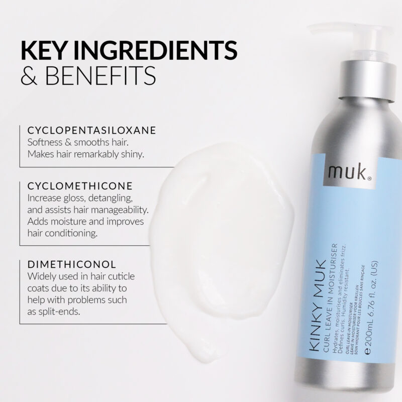 Kinky muk Curl Leave In Moisturiser 200ml - Image 5