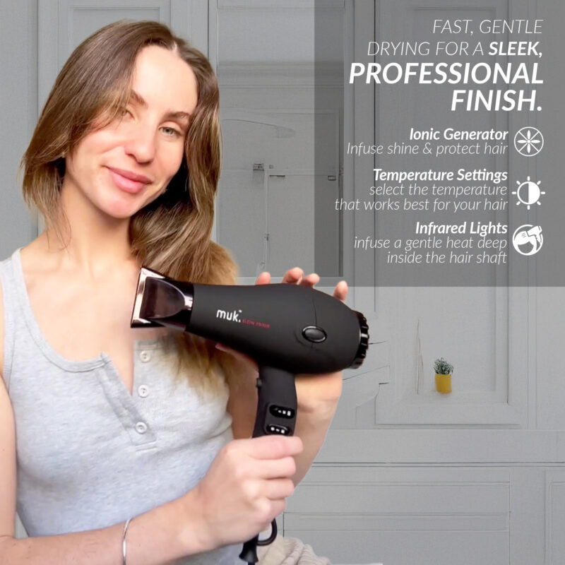 muk Blow 3900IR Dryer Matte Black - Image 2