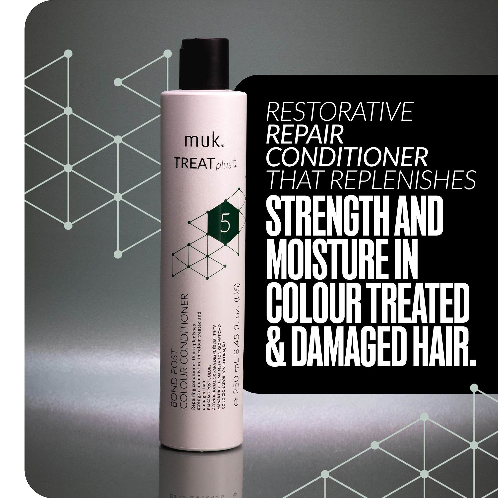 muk Treat plus + Bond Post Colour Conditioner 250ml - Image 2